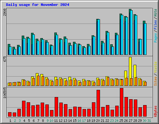 Daily usage for November 2024