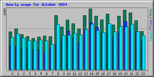 Hourly usage for October 2024